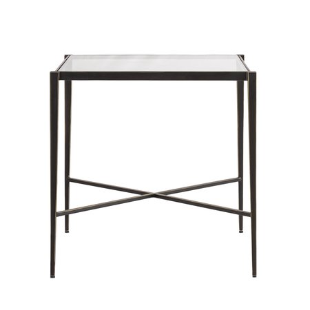 ELK SIGNATURE Accent Table, 22 in W, 22 in L, 22 in H, Metal Top H0895-10650